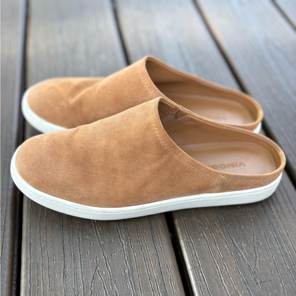 Tan Suede Slip-On Shoes